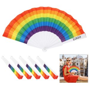 Rainbow fans are made of high quality plastic and premium nylon fabrics, open and close smoothly.