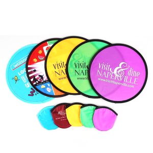 Introducing the Nylon Pop Up Folding Fan Flying Disc!