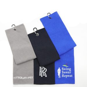 Made of high-quality Microfiber with waffle design, the Golf Towel removes dirt, mud, sand and grass better than any other cotton towels.