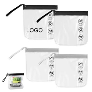 The travel cosmetic bag is made of 100% recyclable EVA material and does not contain PVC and BPA.