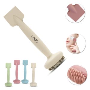This brush boasts a dual-head design for effective cleansing and gentle application.