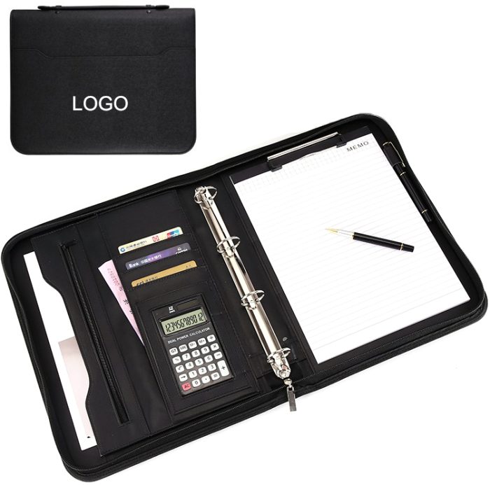 A4 portfolio adopted high quality PU leather. Smooth to the touch, stylish appearance.