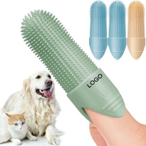 Our dog toothbrush is crafted from high-quality food-grade silicone, ensuring durability and peace of mind during use.