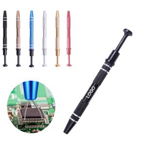 The jewelry piercing tool features a sophisticated 4-jaw design, allowing it to securely hold a variety of small objects such as jewelry, mini-chips, and small screws.