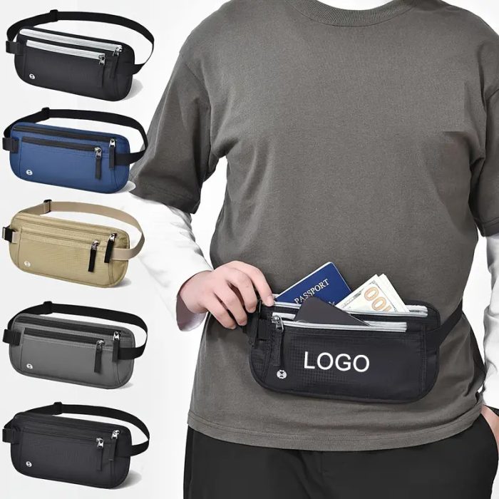 Elevate your outdoor adventures with this cutting-edge sports waist bag, featuring advanced RFID blocking technology to shield your personal information from potential threats.