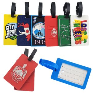 Easily spot your luggage on any conveyor belt with our durable Soft Touch Logo Luggage Tag!