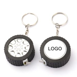 Introducing the Mini Tyre Shape Tape Measure Keychain Ruler, a must-have portable measuring tool for those constantly on the move.