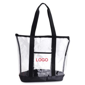 Enhance your style with the Transparent Beach Bag, a perfect blend of fashion and functionality.