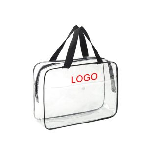 Experience the ultimate convenience and organization with our premium transparent toiletry bags crafted from high-quality PVC material.