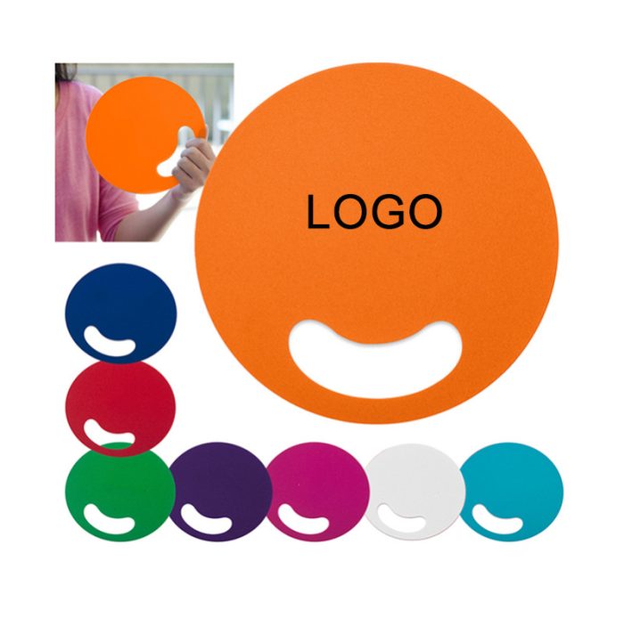 Elevate your brand with our eye-catching circle-shaped fan in a bold, vibrant color.