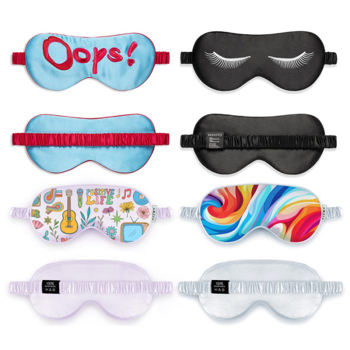 Indulge in pure luxury with this exquisite satin blindfold, expertly crafted from a blend of satin and polyester to effortlessly block out any unwanted light and guarantee a peaceful night's sleep.