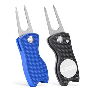 This golf divot repair tool is made of quality stainless steel and aluminum, durable and solid, lightweight and portable.