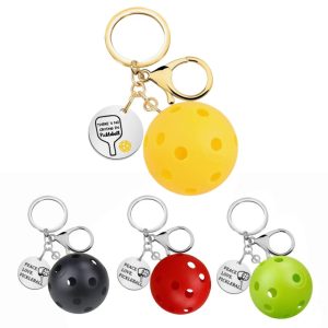 Our Pickleball Keychain is crafted from high-quality alloy and plastic, ensuring it will never rust, fade, or lose its shine.