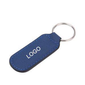 Introducing the sophisticated PU Leather Elegant Keychain featuring a sleek metallic clip.