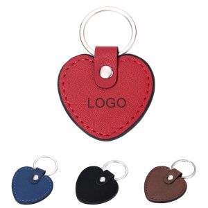 Elevate your style with our sleek heart-shaped keychain crafted from high-quality PU leather.