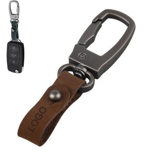 Our premium unisex leather keyring is crafted from high-quality cowhide leather and features a stylish retro bronze ring that is securely attached with rivets, ensuring it will not easily detach.