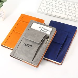 Experience the luxurious touch of this journal notebook, featuring a faux leather hard cover that exudes sophistication, while offering a soft, cloth-like feel in your hands.