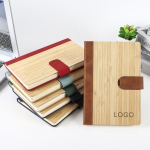 Introducing our exquisite bamboo-covered journal, crafted with sustainably recycled paper and elegantly ruled lines.