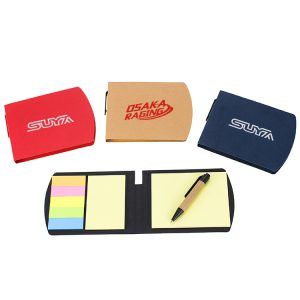 Ideal for your desk, home, or classroom, our sticky notebook features three sizes of sticky pads.