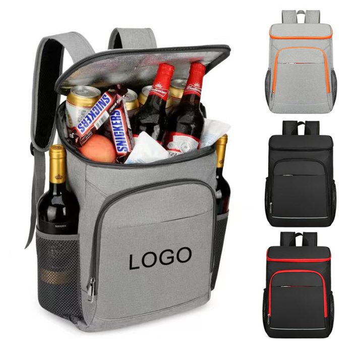 Introducing our premium backpack cooler tote, expertly crafted with a combination of durable 300D heathered polyester and stylish quilted pattern 600D polyester.